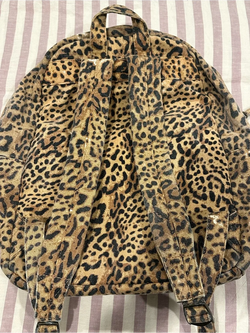 Billabong Leopard Print Backpack in Brown and Black